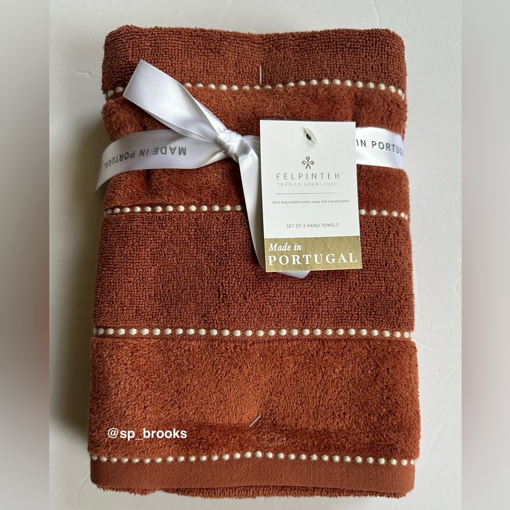 🎁6PC FELPINTER Velour Bath Towel Set - Rust - Cotton, Super Soft & Absorbent - Picture 5 of 11